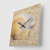 Süßer Seashell Quadratische Wanduhr (Winkel)