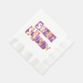Süßer Sechzehn Kunstprint Serviette (Ecke)