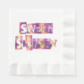 Süßer Sechzehn Kunstprint Serviette (Vorderseite)
