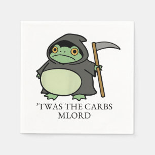 Süßer Sensenmann-Frosch – ’Twas the Carbs M’Lord Serviette