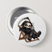 Süßer Sensenmann mit dunklem Humor Button (Vorne & Hinten)