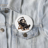 Süßer Sensenmann mit dunklem Humor Button (Beispiel)
