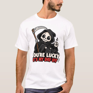 Süßer Sensenmann mit dunklem Humor T-Shirt