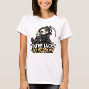 Süßer Sensenmann mit dunklem Humor T-Shirt