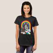 Süßer Sheepadoodle Frohe Ostern Eier Hase Hund Kin T-Shirt (Vorne ganz)