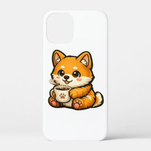 Süßer Shiba Inu mit Kaffee – Gemütliche Hundeillus Case-Mate iPhone Hülle