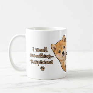 Süßer Shiba-Inu-Welpe Lustiger Geruch Zitat Kawaii Kaffeetasse