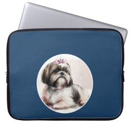 Süßer Shih Tzu Hund, Foto deines Haustiers Laptopschutzhülle