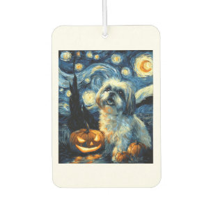 Süßer Shih Tzu Hund Halloween Jack O Lantern Kürbi Autolufterfrischer