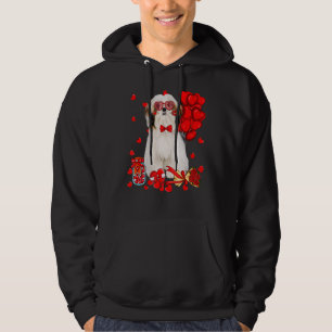 Süßer Shih Tzu Hund Lustiger Herz Valentinstag Hun Hoodie