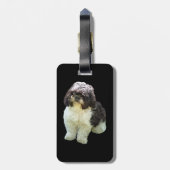 Süßer Shih Tzu Welpe Gepäckanhänger (Rückseite vertikal)