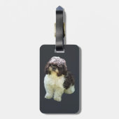 Süßer Shih Tzu Welpe Gepäckanhänger (Rückseite vertikal)