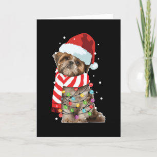 Süßer Shitzu-Hundefan lustiges Weihnachtsgeschenk Karte
