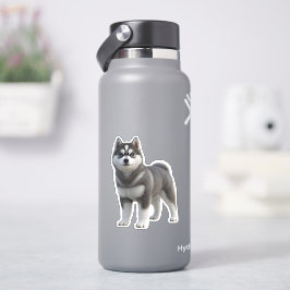 Süßer sibirischer Husky-Welpe 3D Realistischer Sti Aufkleber