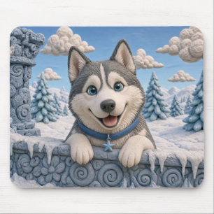 Süßer sibirischer Husky-Welpe, Babyhund Mousepad