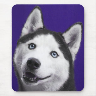 Süßer sibirischer Husky-Welpe Hundeliebhaber Huski Mousepad