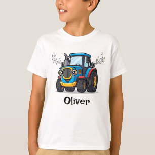 Süßer singender blauer Musik-Traktor T-Shirt