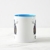 Süßer singender blauer Musiktraktor Tasse (Zentrum)
