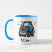 Süßer singender blauer Musiktraktor Tasse (Links)
