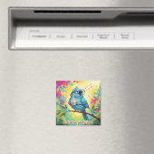 Süßer singender blauer Vogel Magnet (In Situ (Geschirrspüler))