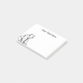 Süßer sitzender Bär Post-it Klebezettel (angewinkelt)
