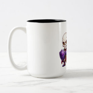 Süßer Skelett-Ritter-Kürbis-Schloss Halloween Zweifarbige Tasse