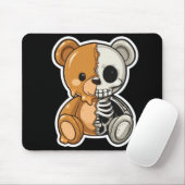 Süßer Skelett-Teddybär-Mauspad mit Split-Design Mousepad (Mit Mouse)