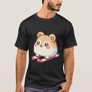 Süßer Skimaus Kawaii Fette Winteralpenhänge T-Shirt