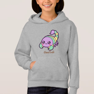 Süßer Skorpion Kawaii Cartoon in Pastell Hoodie
