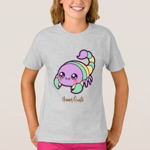 Süßer Skorpion Kawaii Cartoon in Pastell T-Shirt
