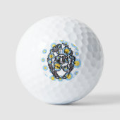 Süßer Skunk mit blauen Blumen Golfbälle (Vorderseite)