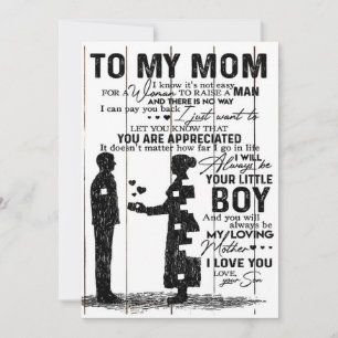 Süßer Sohn für meine Mutter Geschenk   Schönes Fam Feiertagskarte