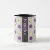 Süßer Sommer-botanische blaue Blume mit Namen Tasse (Zentrum)