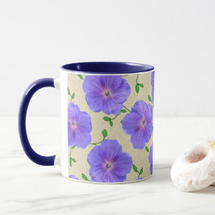 Süßer Sommer-botanische blaue Blume Tasse