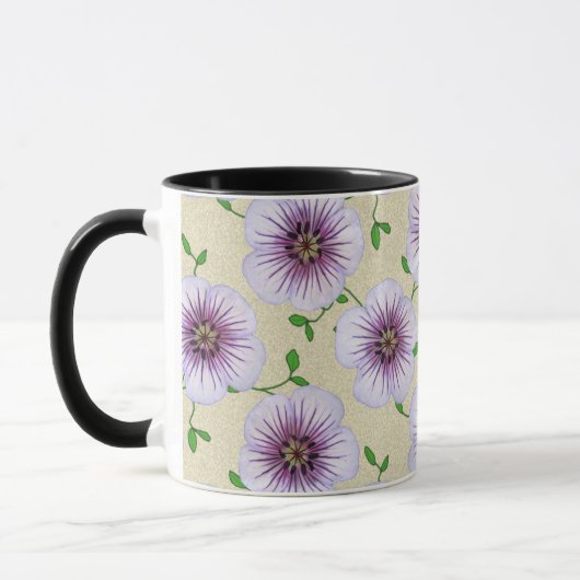 Süßer Sommer-botanische blaue Blume Tasse (Links)