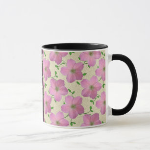 Süßer Sommer-botanische rosa Blume mit Namen Tasse