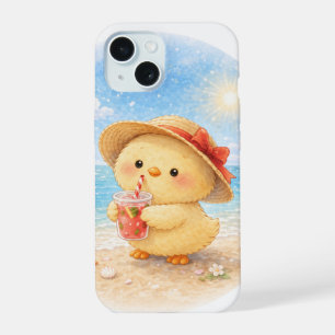 Süßer Sommer-Küken-Strand-Handyhülle iPhone 15 Hülle