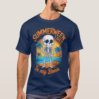 Süßer Sommerween-Geist Lustiger Strand Halloween 1 T-Shirt