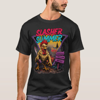 Süßer Sommerween-Slasher-Sommer-Horror-Hahn T-Shirt