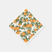 Süßer Sommerzitrus Botanische Orangen Grüne Serviette (Ecke)