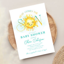 Süßer Sonnenschein, hier kommt der Sohn Baby Showe
