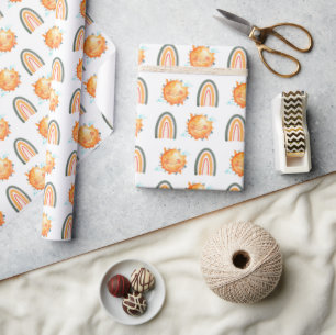 Süßer Sonnenstrahl Regenbogen Sommer Baby Shower Geschenkpapier