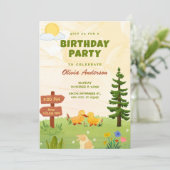 Süßer sonniger Geburtstag Einladung (Stehend Vorderseite)