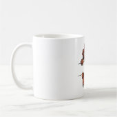 Süßer spähender Mammut-Name-Frame-Split-Monogramm Kaffeetasse (Links)
