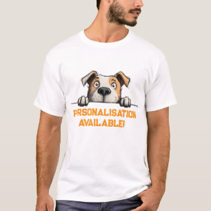 Süßer spähender Staffy-Hund Lustiges Hunde-Liebhab T-Shirt