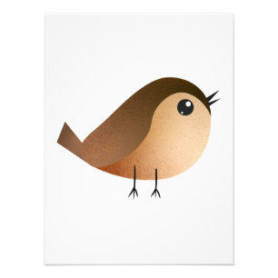 Süßer Spatzen-Vogel-Cartoon Fotodruck