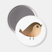 Süßer Spatzen-Vogel-Cartoon Magnet (Vorderseite/Rückseite)