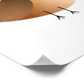 Süßer Spatzen-Vogel-Cartoon Poster (Ecke)