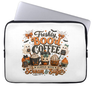 Süßer spooky Geist Kaffeeliebhaber Halloween Laptopschutzhülle