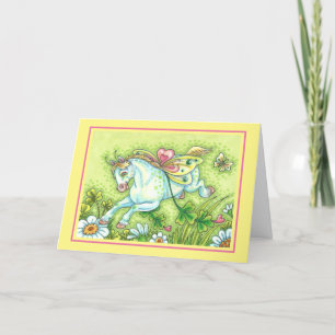 SÜßER ST. PATRICK'S DAY FLIEGENDER IRISCHER PONY, FEIERTAGSKARTE